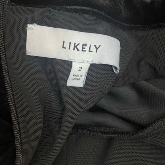 NWOT Likely Black Velvet Welcox Mini Dress – Sz 2 - Picture 11 of 11